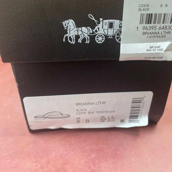 COACH BRIANNA LEATHER FLIP FLOP SANDALS (8) - Picture 12 of 14